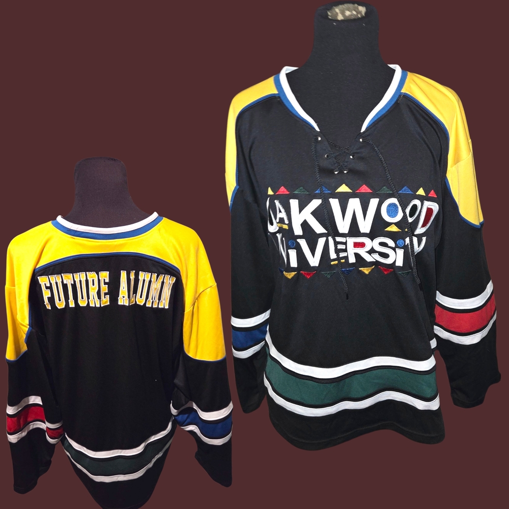 Black and Yellow Graphic Hockey Jersey